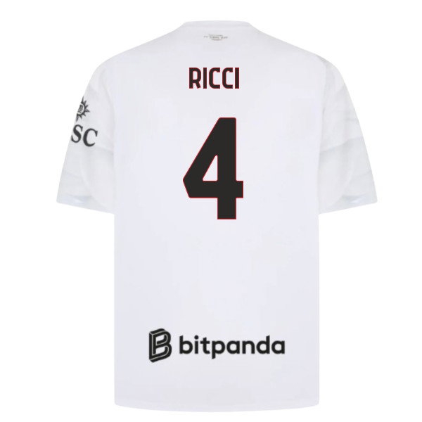 2026/27 AC Milan Shirt Away Uniform (Ricci 4)